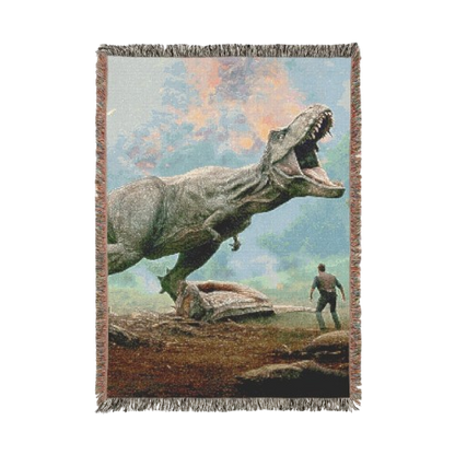 Woven Jurassic Park Blanket